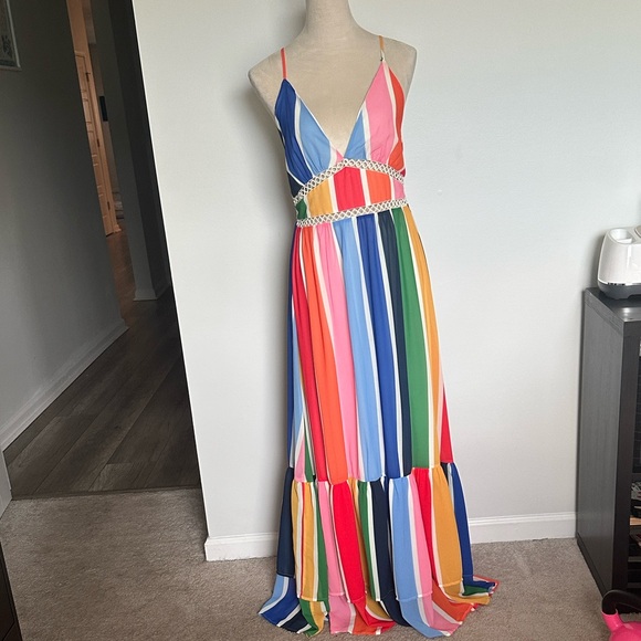 Flying Tomato Vibrant Multicolor Maxi Dress - Picture 8 of 8